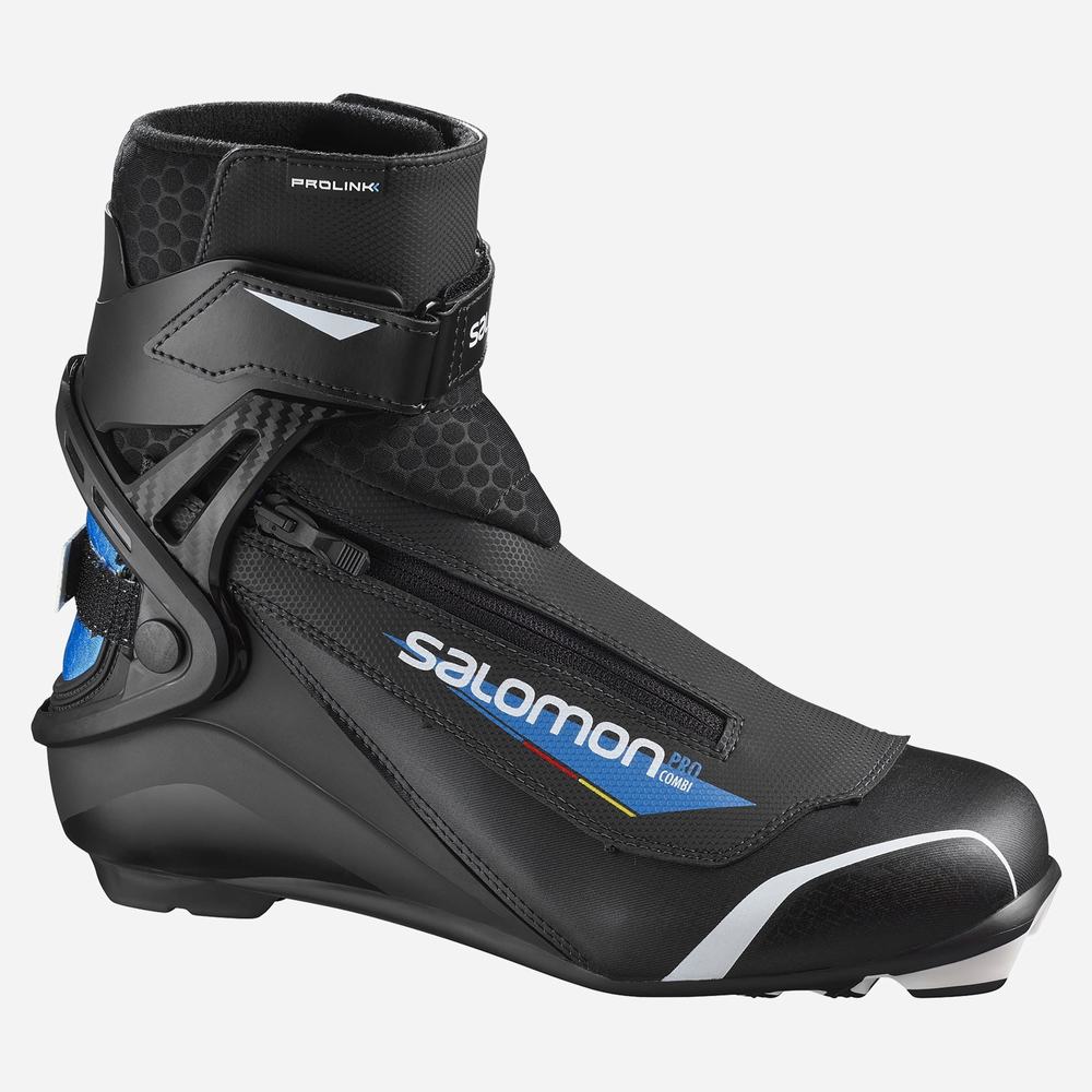 Bottes Ski Salomon Pro Combi Prolink Homme Bleu Marine Noir Bleu | France-0957438