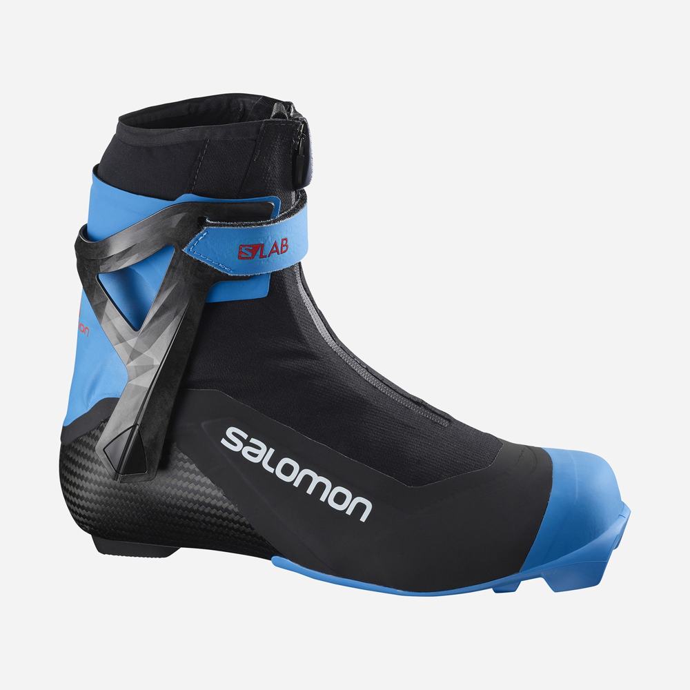 Bottes Ski Salomon S/Lab Carbon Skate El Homme Noir Bleu | France-5142389