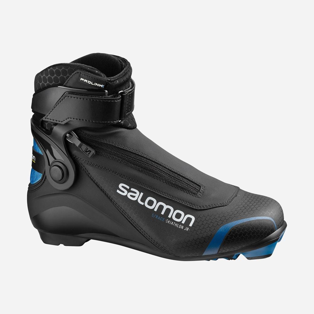 Bottes Ski Salomon S/Race Skiathlon Junior Prolink Enfant Noir Bleu | France-8362459
