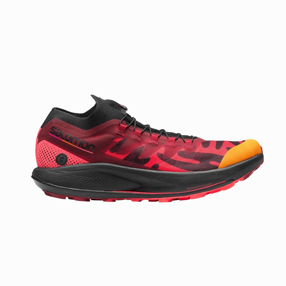 Chaussures Trail Running Salomon Pulsar Trail Pro For Ciele Homme Noir Corail Rouge | France-1094687