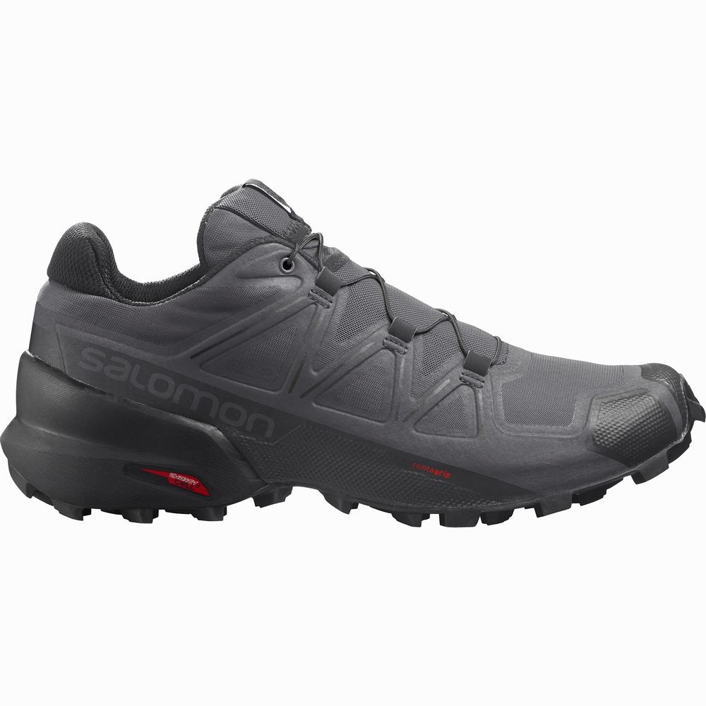 Chaussures Trail Running Salomon Speedcross 5 Homme Grise Noir | France-0451327