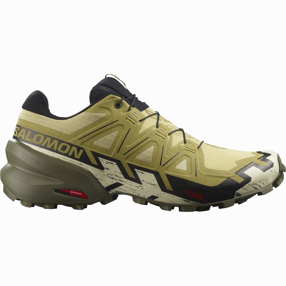 Chaussures Trail Running Salomon Speedcross 6 Homme Vert Noir | France-2863405