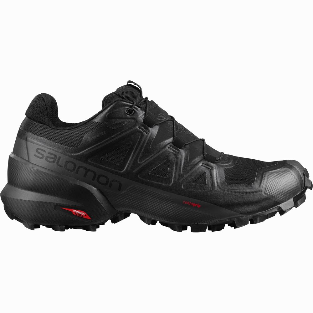 Chaussures Trail Running Salomon Speedcross 5 Gore-tex Homme Noir | France-3105479