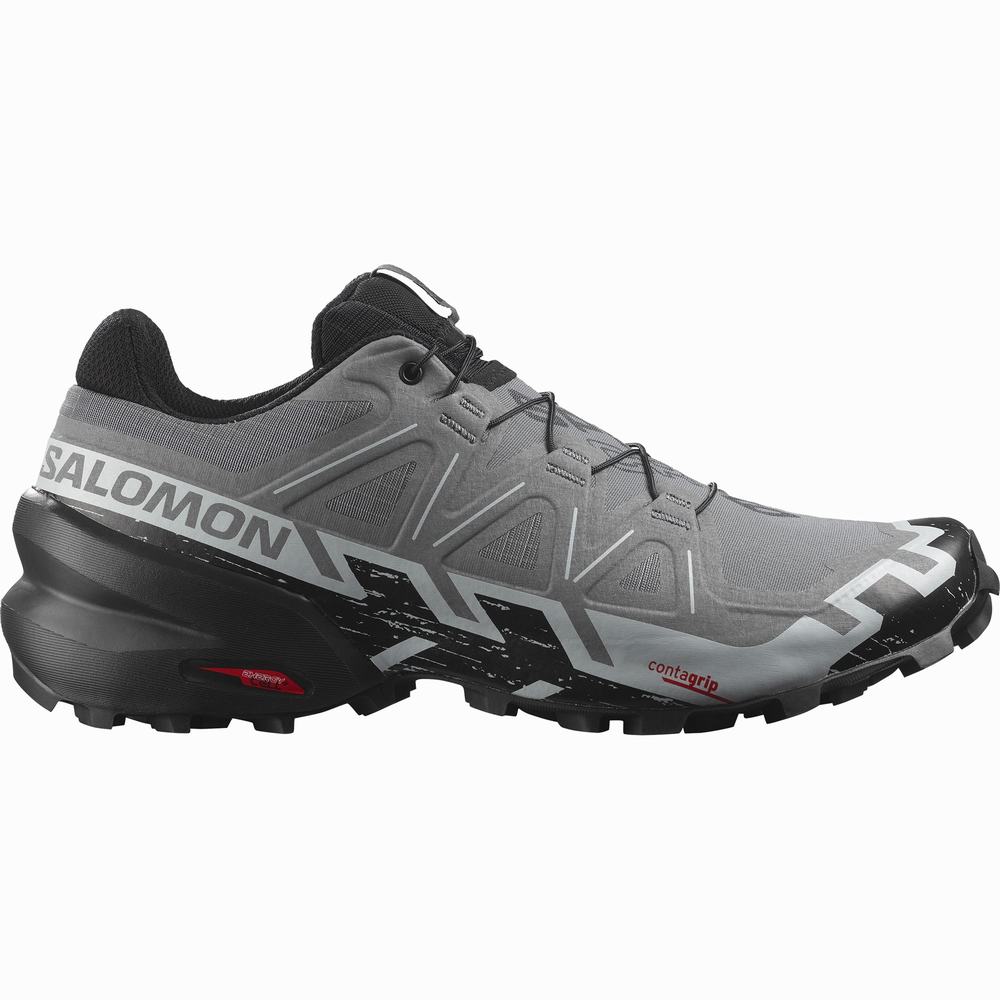 Chaussures Trail Running Salomon Speedcross 6 Larges Homme Grise Noir | France-3450816