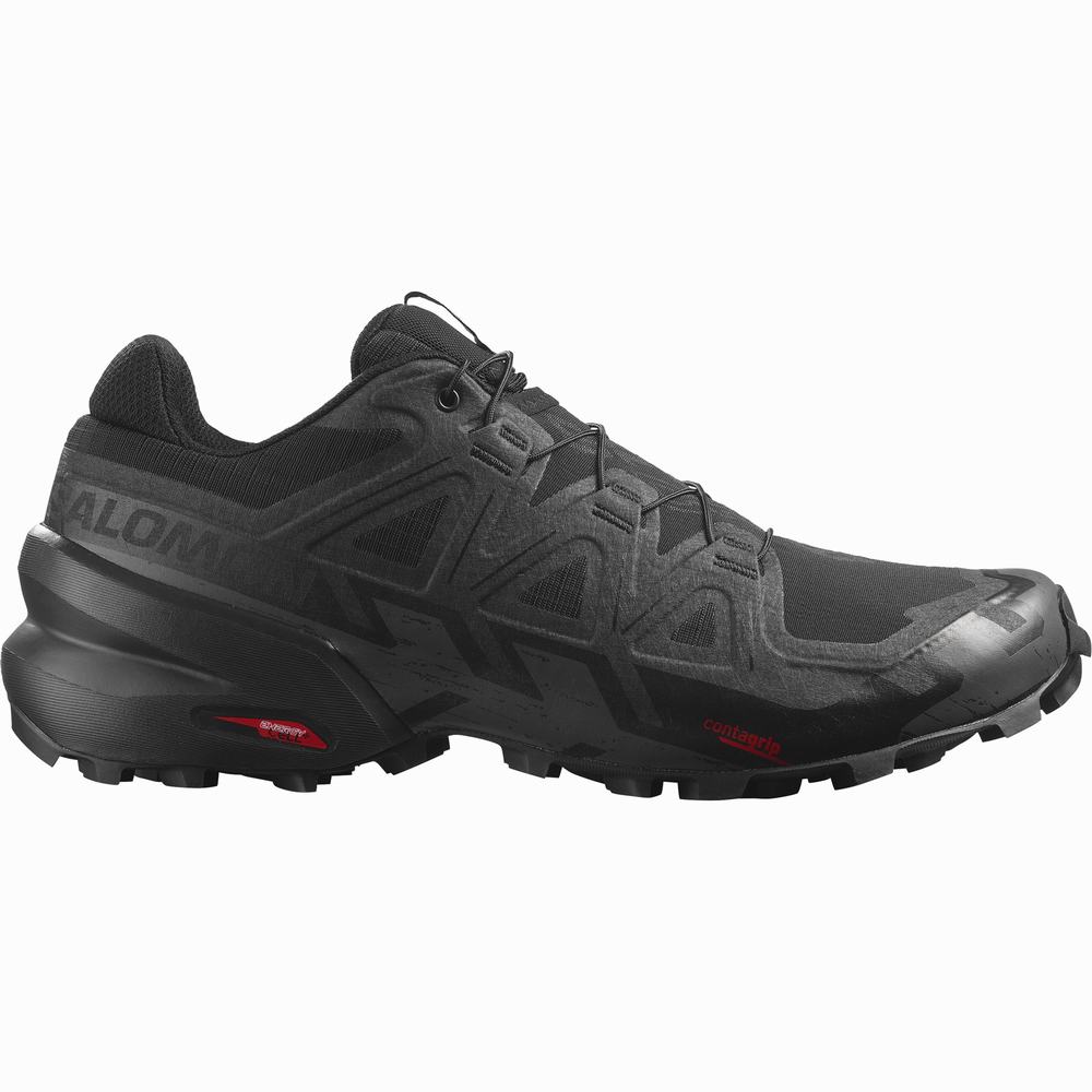 Chaussures Trail Running Salomon Speedcross 6 Larges Homme Noir | France-6937148