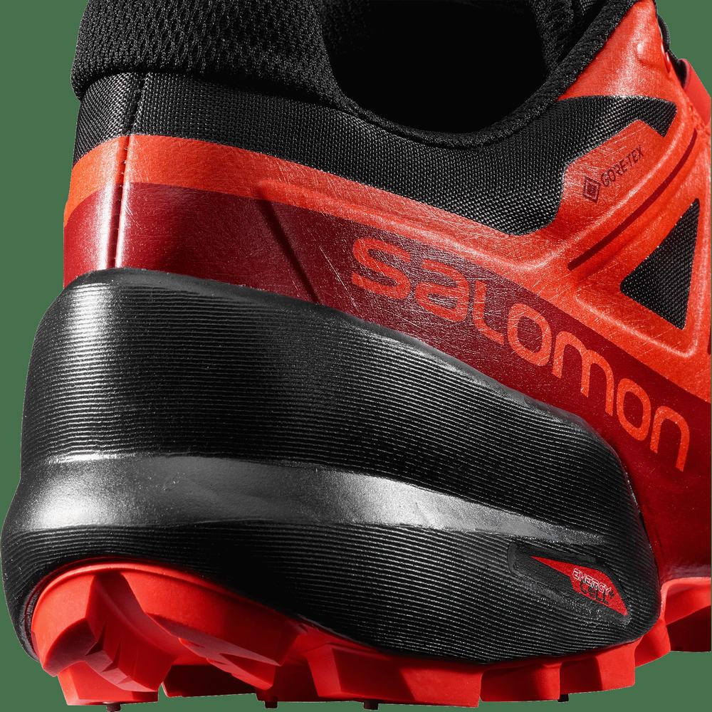 Chaussures Trail Running Salomon Spikecross 5 Gore-tex Femme Noir Rouge | France-3742610